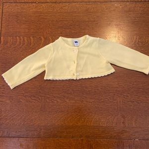 Janie and Jack yellow crop cardigan sweater